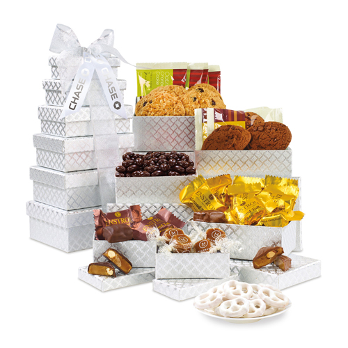 Shimmering Tower of Gourmet Treats